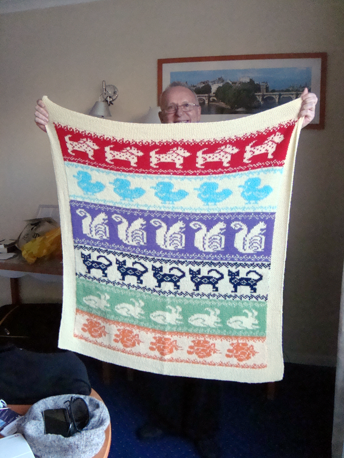 An amazing blanket he made for my son. 